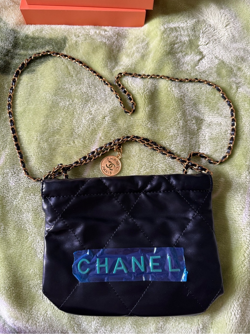 Chanel 22 Bag Mini Trash Bag Chain Shoulder Crossbody Bag Women